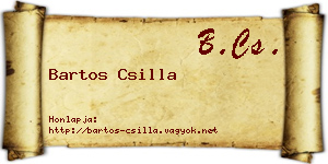 Bartos Csilla névjegykártya